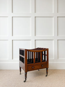 A Delightful And Rare Georgian Mahogany Canterbury or Magazine Newspaper Holder