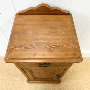 An Antique English Pitch Pine Nightstand c1890