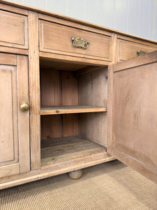 A Handsome Antique English Pine Sideboard c1890