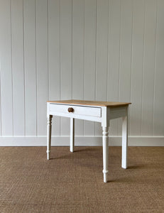 An English Country Pine Painted Console Table or Nightstand c1890