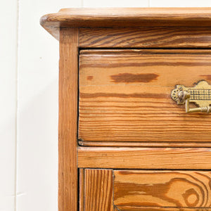 An Antique English Pitch Pine Nightstand c1890