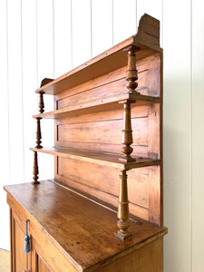 A 19th Century English Pine Bookcase Cabinet or Hutch