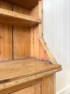 A Diminutive 19th Century Irish Pine Dresser or Cupboard