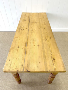 Perch - An Antique English Country Pine 7ft Dining Table