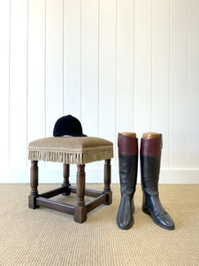 An Antique English Oak Foot Stool