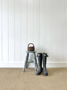 A Painted Victorian Wooden Stool