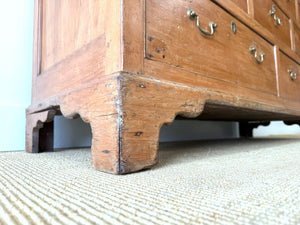 An Antique English Pine Tack Cupboard Brass Hardware