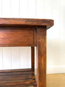 A Large Vintage Pine Work Table or Kitchen Island