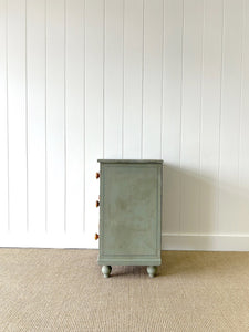An English Pine Green Painted Chest of Drawers Dresser c1890