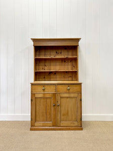 A 19th Century English Pine Bookcase Cabinet or Hutch