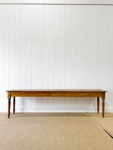 An English Antique 9ft Farmhouse Sideboard Harvest Console Table