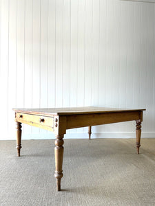 An Antique English Country Pine 6ft Dining Table and 54" Wide