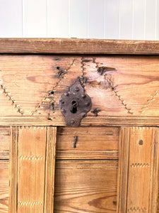 An Swedish Pine Domed Top Blanket Box or Toy Box Early 19th Century