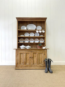 A 19th Century English Pine Bookcase Cupboard or Hutch