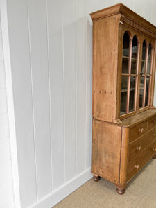 A 19th Century English Pine Bookcase Cabinet or Hutch
