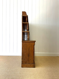 A 19th Century English Pine Bookcase Cabinet or Hutch