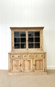 A 19th Century English Pine Bookcase Cabinet or Hutch