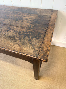 An 18th Century French Country Nearly 6ft Pine Refectory Farmhouse Table