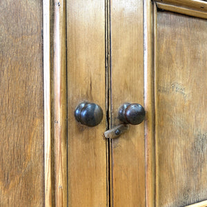 Antique English Pine Cupboard Sideboard