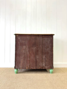 A Large Pine Green Painted Chest of Drawers Dresser c1890