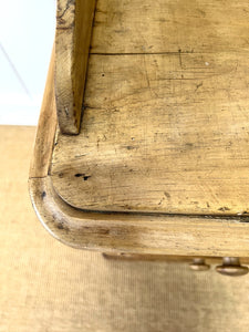 An Antique English Pine Chest of Drawers Dresser with Gallery c1890