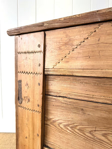 An Swedish Pine Domed Top Blanket Box or Toy Box Early 19th Century