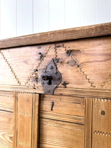 An Swedish Pine Domed Top Blanket Box or Toy Box Early 19th Century