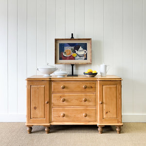 A Pine Antique English Sideboard c1890