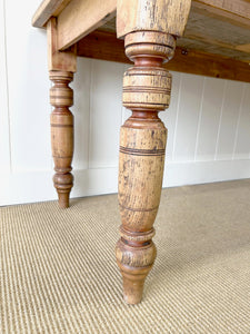 Perch - An Antique English Country Pine 7ft Dining Table
