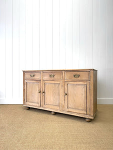 A Handsome Antique English Pine Sideboard c1890