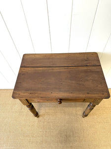 An Antique French Country Pine Side Table or Nightstand c1890