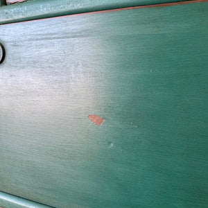 An English Pine Chest of Drawers Dresser in Green Paint c1890