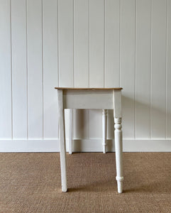 An English Country Pine Painted Console Table or Nightstand c1890