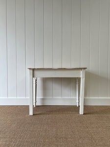 An English Country Pine Painted Console Table or Nightstand c1890