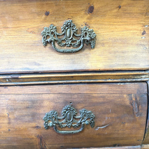 An 18th Century Dutch Vitrine à Deux Corps Glazed Pine Bookcase Cabinet or Hutch