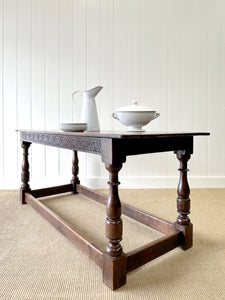 Antique English Country 6ft Refectory Style Oak Table