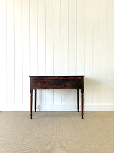 An Antique English Desk or Table with Three Drawers