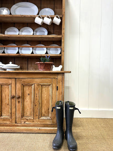A 19th Century English Pine Bookcase Cupboard or Hutch