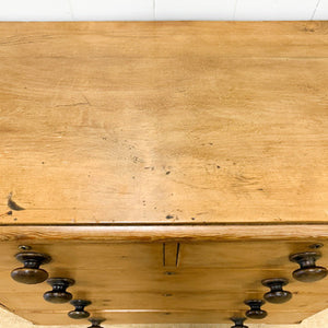 A 19th Century English Pine Chest of Drawers/Dresser with Tulip Feet