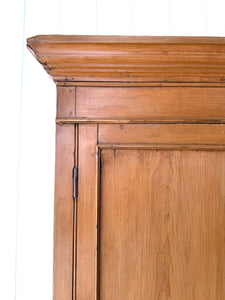 An Antique English Pine Tack Cupboard Brass Hardware