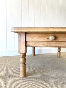 An Antique English Country Pine Coffee Table