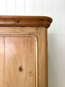 A Pine Wardrobe or Linen Press c1890