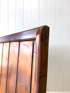 An Antique English Pine Settle or Hall Bench