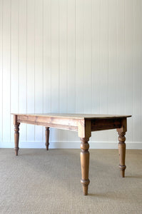 An Antique English Country Pine 6ft Dining Table