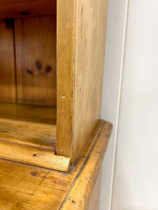 A 19th Century English Pine Bookcase Cabinet or Hutch