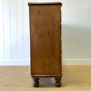 A Good 19th Century English Pine Chest of Drawers/Dresser with Tulip Feet