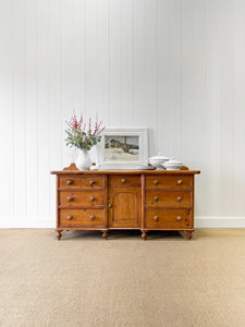 An Antique English Pine Sideboard c1890