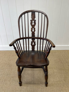 A 19th Century Elm & Beech Windsor High Back Armchair