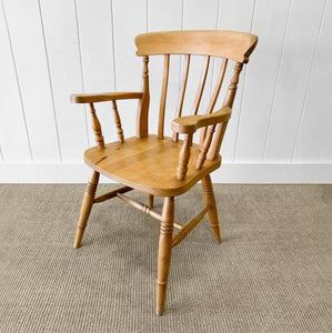An English Country Slat Back Arm Chair
