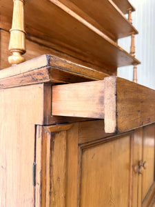 A 19th Century English Pine Bookcase Cabinet or Hutch